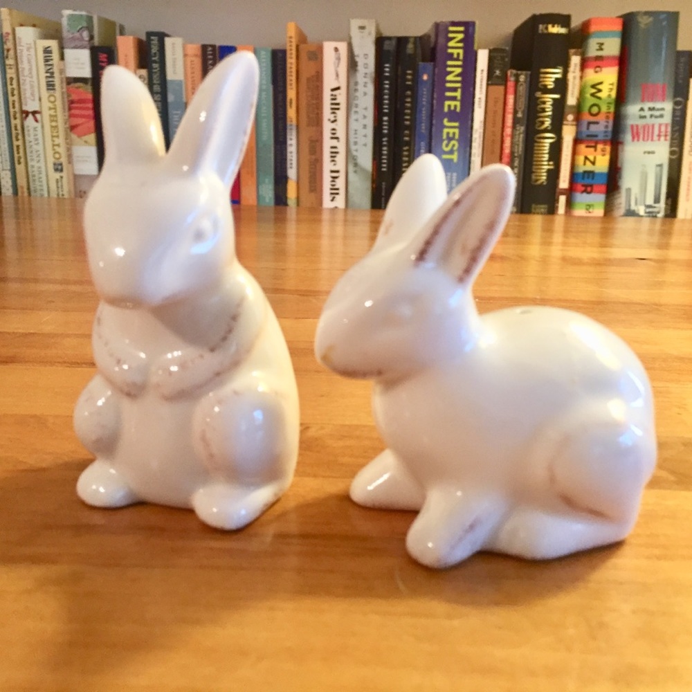 Adorable bunny salt and pepper shakers
